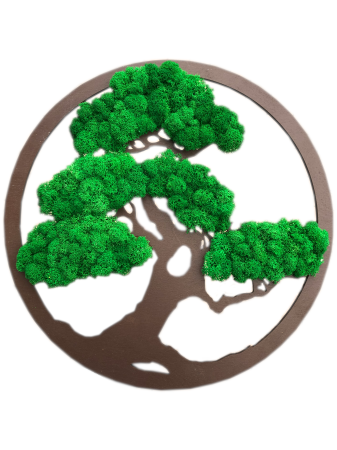 Drzewko z Chrobotkiem ciemna zieleń.png